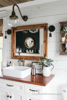 دکوراسیون حمام خانه مزرعه Vintage Inspired برای بهار و تابستان