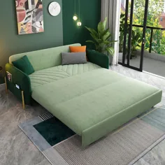 مبل راحتی خواب آور مبل کانورتیبل روفرشی سبز