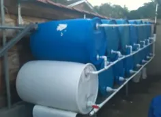 سیستم بشکه باران ساده 825 گالن آب را جمع می کند