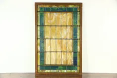 Arts & Crafts پنجره شیشه ای رنگی Salvage Architectural Architecture 1900 Antique Craftsman