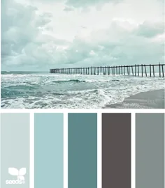 پالت رنگ ساحلی از ساحل - زندگی سعادتمندانه در ساحل