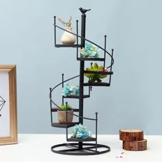 Spiral Plant Stand Iron Iron Rack Stand Plants Succulent |  اتسی