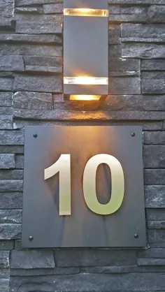 دکوراسیون منزل QT - شماره های خانه مدرن (فولاد ضد زنگ)