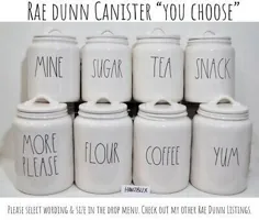 Rae Dunn Canister COFFEE SUGAR TEA RICE COOKIES OTS NUTS "YOU CHOOSE" NEW'20-'21