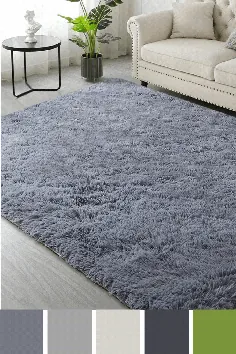 فرش مهد کودک Soft Shaggy Plush Area فرش برای اتاق نشیمن طبقه اتاق خواب