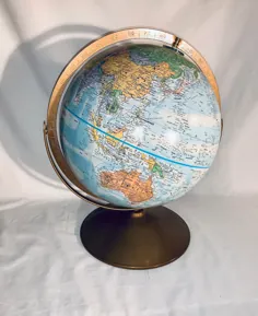 نقشه Vintage World Globe Mid Century Map Globe Earth Globe |  اتسی