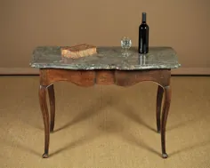 میز کنسول بالا بلوط و سنگ مرمر سرپانتین C.1790 ..