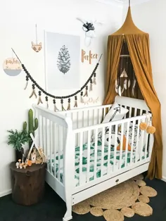 Kinderzimmer im böhmischen Stil، kleiner Inder، Ocker، Kaktus - Design Diy