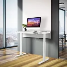 میز ایستاده کشوی مستطیلی سفید 1 با حرکت متحرک 48 اینچ با قابلیت تنظیم ارتفاع-SDG48W - انبار خانه