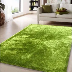 فرشهای شگفت انگیز 2 3 3 آهک داخلی پلی اتیلن فرش دستباف با رنگ سبز |  A1016-23