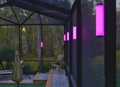 روشنایی قفس استخر زیبا در فلوریدا - نورپردازی با کیفیت LED Florida Lanai