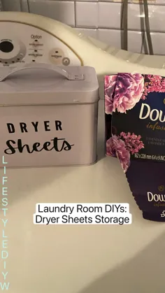 اتاق لباسشویی DIY:
 ذخیره سازی ورق های خشک کن