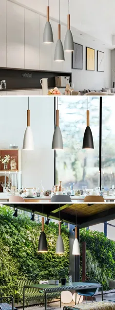 چراغ های آویز مینیمالیست مدرن برای چراغ آویز آشپزخانه به سبک نوردیک