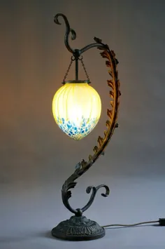 چراغ میز آویز Pallme Koenig Art Nouveau |  اتسی