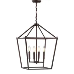 JONATHAN Y Classic Oil Rubbed Bronze Traditional Lantern LED آشپزخانه جزیره نور Lowes.com