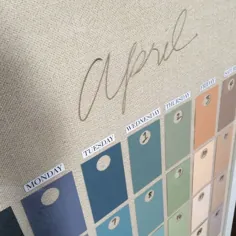 تقویم دیواری رنگ DIY - سلام به زندگی دوست داشتنی