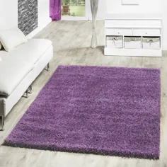فرش Shag High Pile فرشهای یک رنگ بنفش یکپارچه برای اتاق نشیمن و اتاق خواب