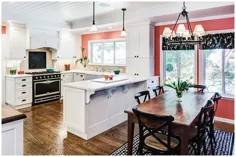 50+ عکس ترکیبی اتاق غذاخوری شگفت انگیز آشپزخانه - لانه پر شده