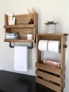 مجله دستمال توالت قفسه ست حمام با حوله لوله ای |  اتسی