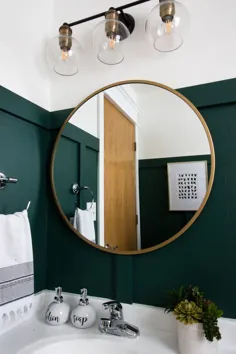 آرایش مدرن حمام سبز - تعداد موارد کوچک