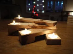 جا شمع تاج گل Advent / جا شمع چوبی / شمعدان چوبی / تزیین کریسمس / هدیه برای او / دکور شکرگذاری