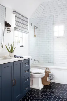 7 ایده کاشی کف حمام زیبا برای سنجاق زدن (حتی اگر در حال بازسازی نیستید) |  Hunker