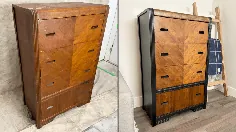 آرایش آرایش Deco Waterfall Dresser Dresser (فرایند کامل فیلم) - مبلمان Flippa