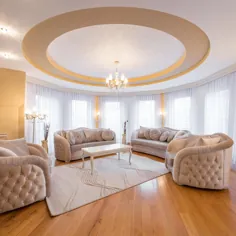 بهترین طراحی سقف کاذب برای اتاق نشیمن |  کافه طراحی