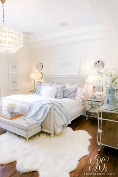 اتاق خواب بهار آبی و سفید فرانسوی - طرح رندی گرت