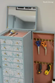 سازماندهی کنید: یک جعبه جواهرات قدیمی را دوباره در یک DIY Craft Organizer قرار دهید