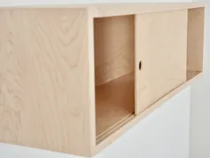 کابینت شناور ذخیره سازی در چوب جامد افرا با درهای کشویی - Kr Furniturevel Furniture Co.