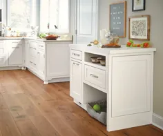 کابینت آشپزخانه واحد شیک جزیره شیک سفید و خاکستری