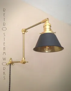 قفسه های آشپزخانه Sconce قابل تنظیم با نور طلای دیواری را وارد کنید |  اتسی