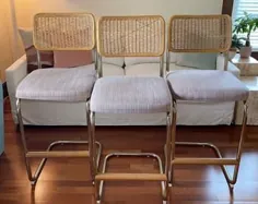 چهارپایه / صندلی چوبی و دیواری چدنی دیواری |  اتسی
