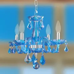 World Lighting Clarion 4-Light Polished Chrome Sapphire Crystal Chandelier-W83100C16-SP - انبار خانه