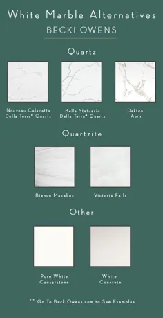 7 گزینه زیبا و مرمر سفید - BECKI OWENS