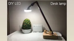 چراغ میز کار Diy LED با پایه بتونی و لوله پی وی سی