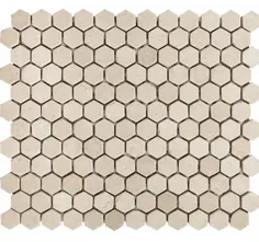 کاشی موزاییکی کرما مارفیل Tumbled Hexagon 1 "x 1"