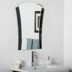 آینه حمام دکور سرزمین عجایب دکو 23.6 اینچ قوس سیاه Lowes.com
