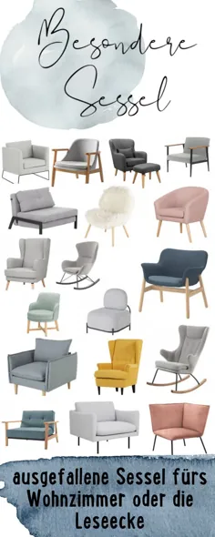 Besondere Sessel für das Wohnzimmer oder die Leseecke |  skandinavische Einrichtung