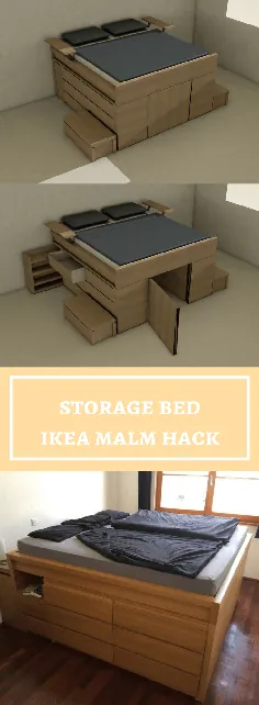 تخت ذخیره سازی که به اندازه کافی برای کل کمد لباس شما جادار است - IKEA Hackers