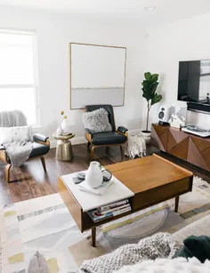 خدمه طراحی: صنعت در اولین آپارتمان زوج شیکاگو با گلم دیدار می کند - جلو + اصلی