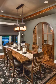 33 فضای داخلی اتاق ناهارخوری با تنظیم میزهایی که خانه شما را بهبود می بخشد