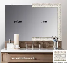 قاب آینه حمام سفارشی ارزان قیمت |  MirrorChic DIY Mirror Kit