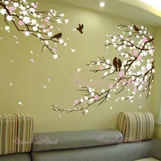شکوفه های گیلاس عکس برگ درخت برچسب دیوار برگردان-DK006 |  اتسی