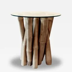 میز گاه به گاه پایه خوشه ای بامبو مجسمه سازی شده