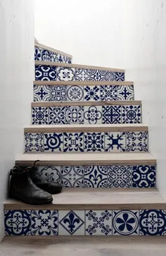 10 Streifen Treppenaufsteher - marokkanische |  abnehmbare پوست و چسب استیکر |  Treppen deko |  Treppenaufkleber |  abnehmbare Sternaufkleber S # 9