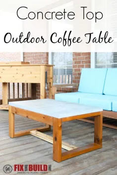 میز قهوه ساز بیرونی بتونی DIY |  FixThisBuildThat