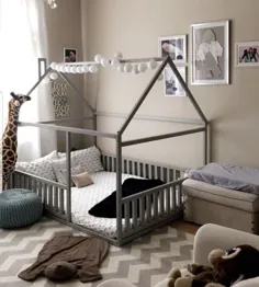 تخت سکویی کامل یا سایز بزرگ Queen یا تختخواب چوبی خانه ، تخت کودک