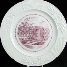 Wedgwood SWARTHMORE COLLEGE PINK Dinner Plate Library شرایط بسیار خوب |  eBay